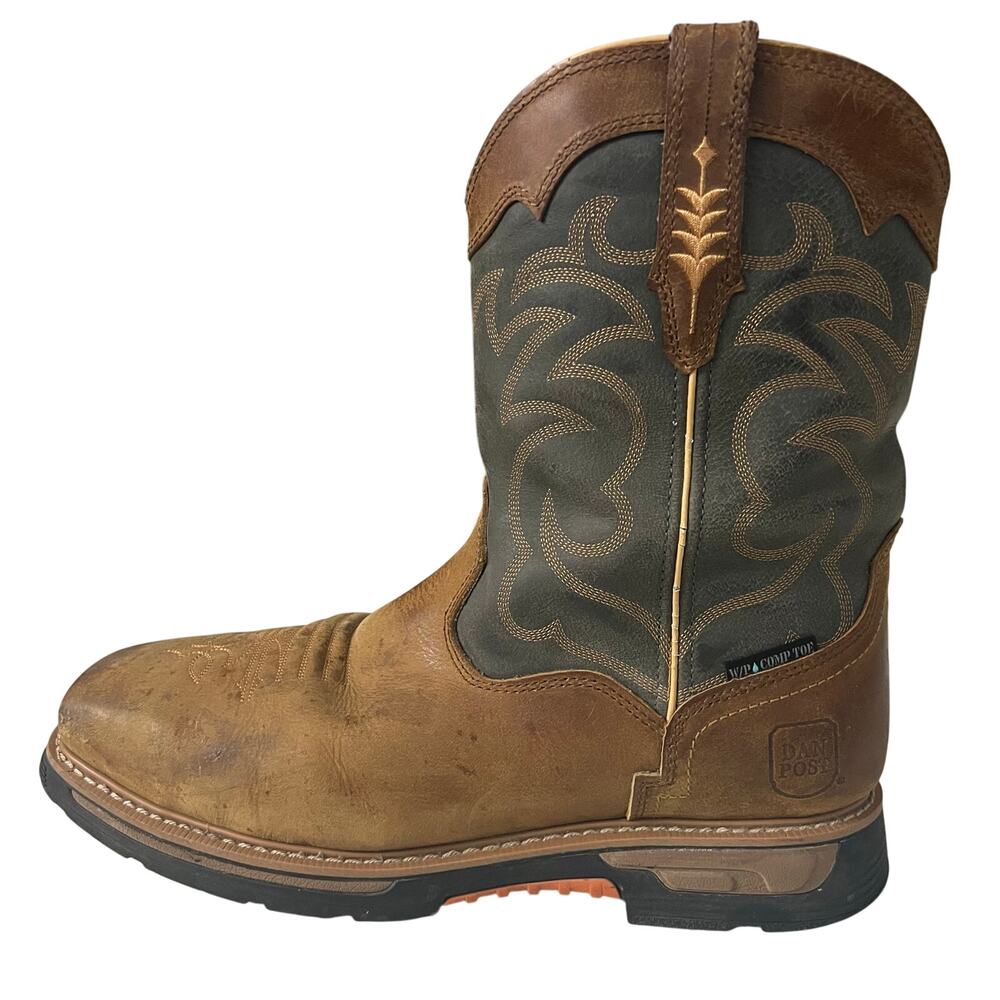 DAN POST MEN'S STORM TIDE WP Leather Western Work Boot DP56417 Brown 13 W